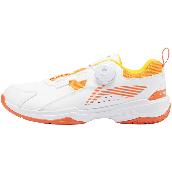 SCARPA DA BADMINTON JUNIOR “ALMIGHTY KING” BIANCO/ARANCIONE – AYTT040-2