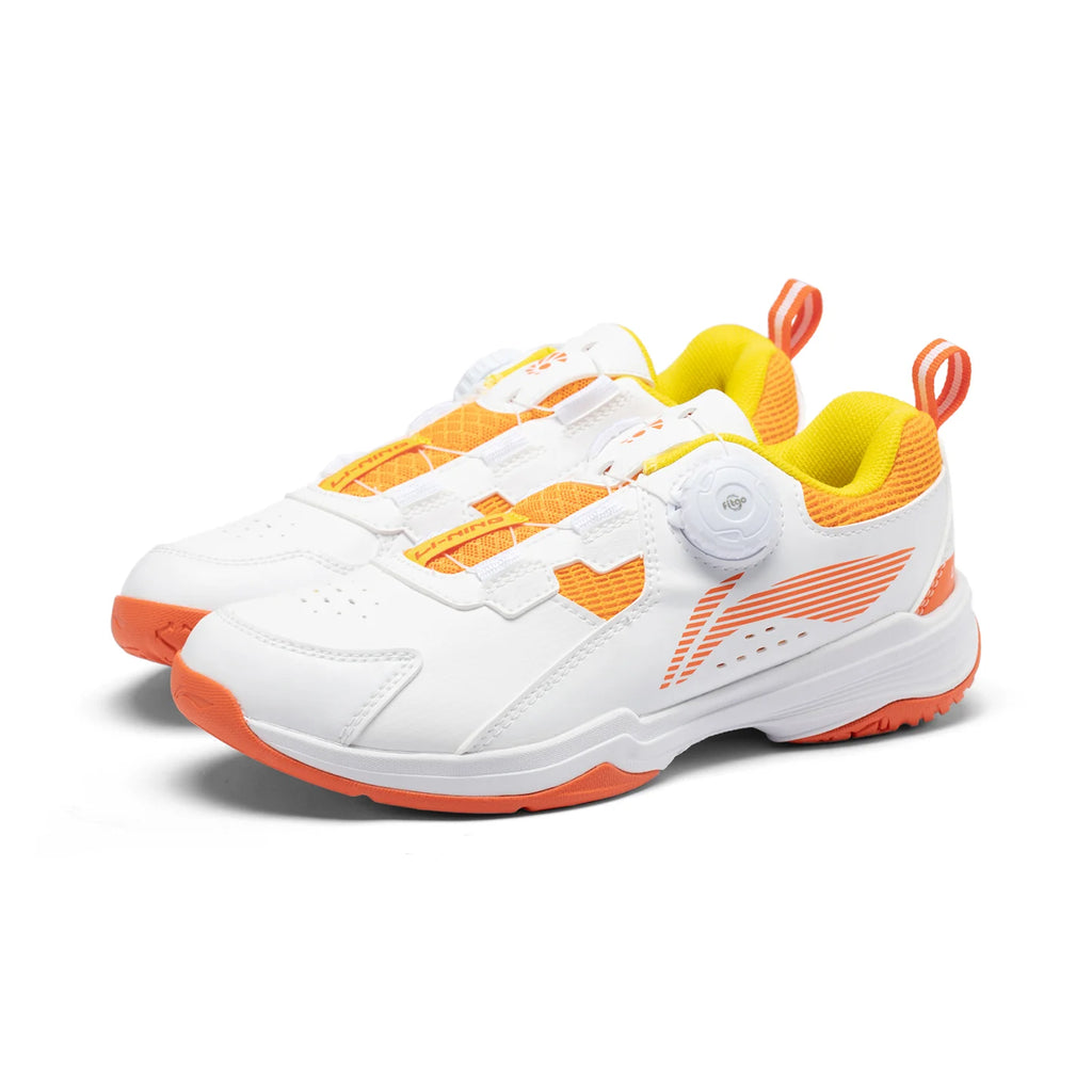 SCARPA DA BADMINTON JUNIOR “ALMIGHTY KING” BIANCO/ARANCIONE – AYTT040-2