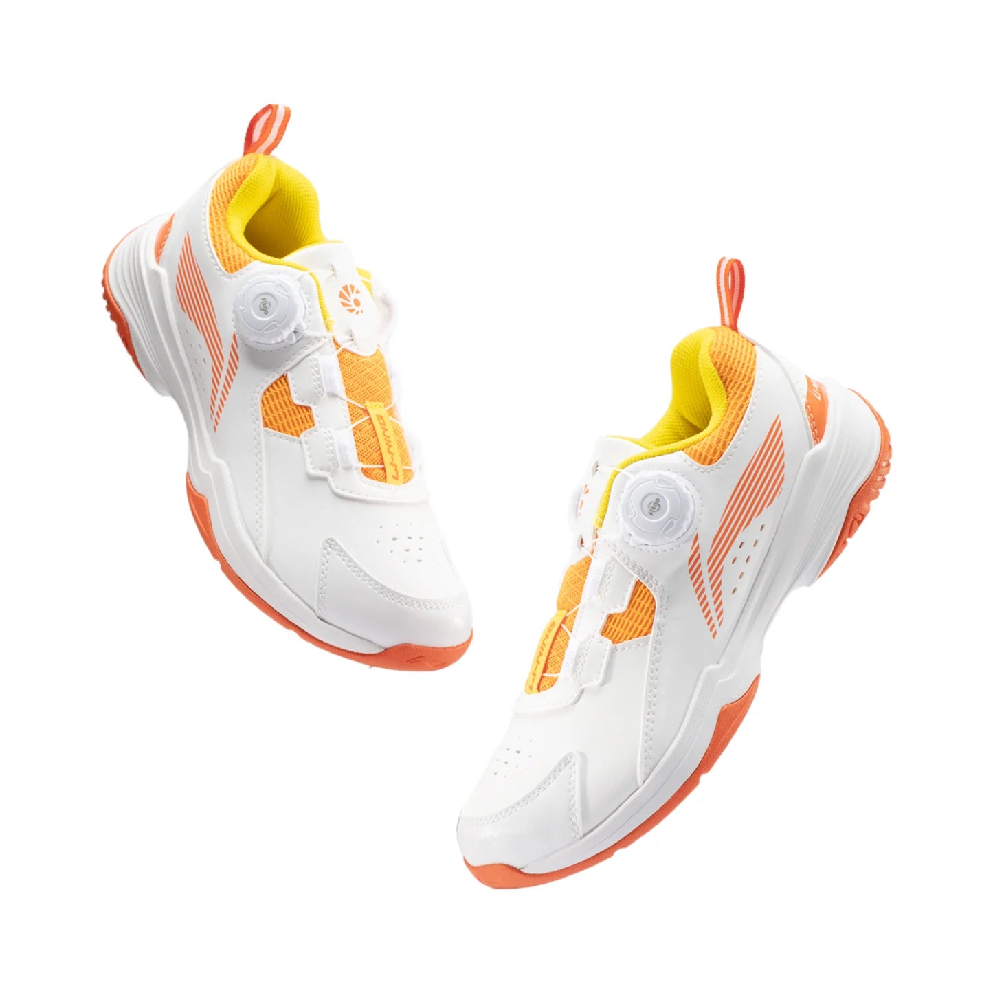 SCARPA DA BADMINTON JUNIOR “ALMIGHTY KING” BIANCO/ARANCIONE – AYTT040-2
