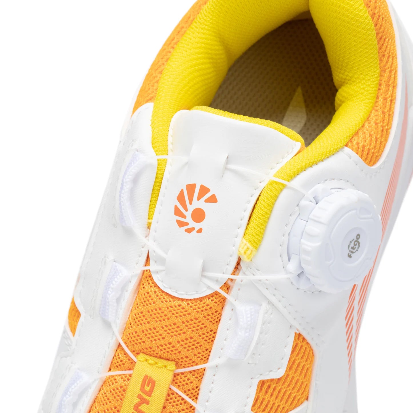 SCARPA DA BADMINTON JUNIOR “ALMIGHTY KING” BIANCO/ARANCIONE – AYTT040-2