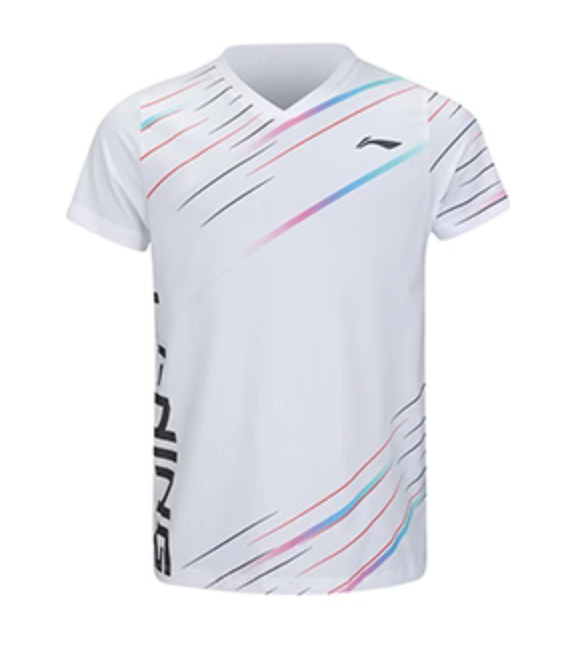 MAGLIETTA SPORTIVA PER BAMBINI “STRIPES” BIANCA - AAYV090-2