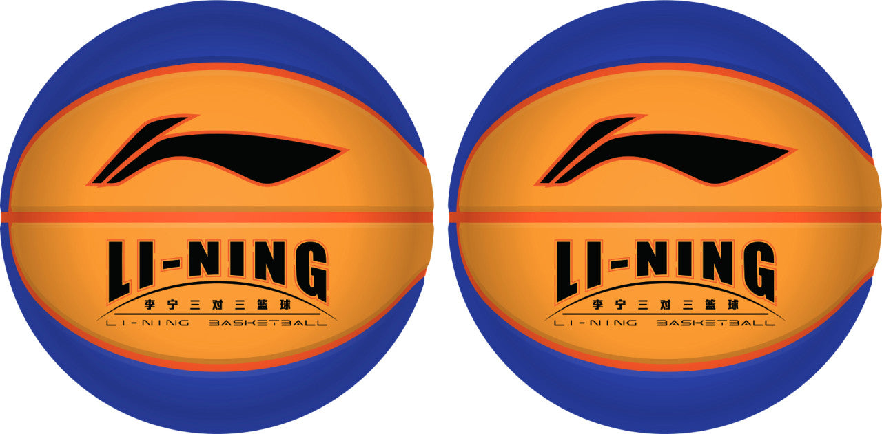 Pallone da basket ''LI-NING 3V3'' blu/giallo