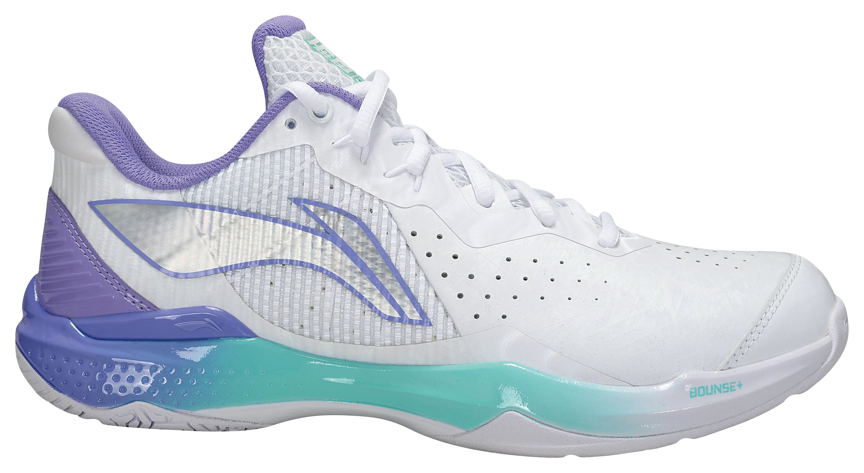 SCARPA DA BADMINTON UNISEX DONNER 2 – BIANCO/VIOLA – AYZU015-1